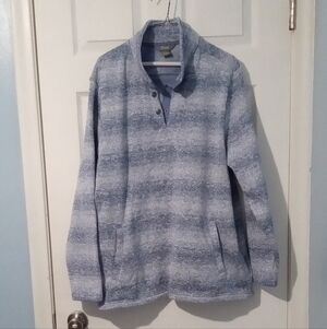 Natural Reflections Women's Blue Striped Pullover Hoodie